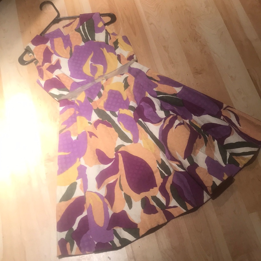 Vintage MILBO 60s multi-color sheer insert dress